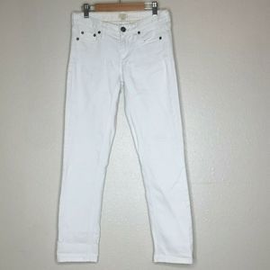 J Crew 24 White Matchstick Low Rise Straight